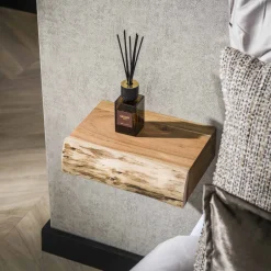 LifestyleFurn Zwevend Nachtkastje Hind Met 1 lade, Acaciahout, Set van 2 stuks* Nachtkastjes|Nachtkastjes