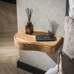 LifestyleFurn Zwevend Nachtkastje Nairoby Acaciahout, Set van 2 stuks* Nachtkastjes|Nachtkastjes