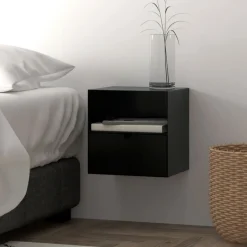 Bendt Zwevend Nachtkastje Nonny, kleur zwart* Nachtkastjes|Nachtkastjes