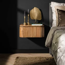 LifestyleFurn Zwevend Nachtkastje Sharmila Mangohout, Met 1 lade* Nachtkastjes|Nachtkastjes