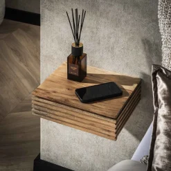 LifestyleFurn Zwevend Nachtkastje Tamia Acaciahout, Met lade, Set van 2 stuks* Nachtkastjes|Nachtkastjes