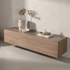 Nohr Zwevend TV-meubel Ericka MDF, 160cm* Tv-Meubel Zwart