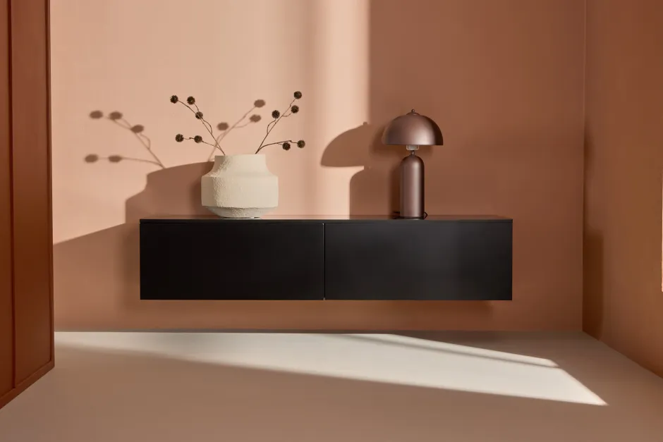 Nohr Zwevend TV-meubel Ericka MDF, 160cm* Tv-Meubel Zwart